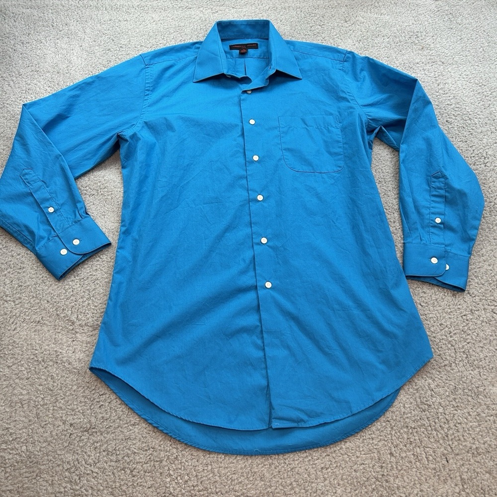 Christian Aujard Shirt Men's Medium Blue  15/15.5 Adult